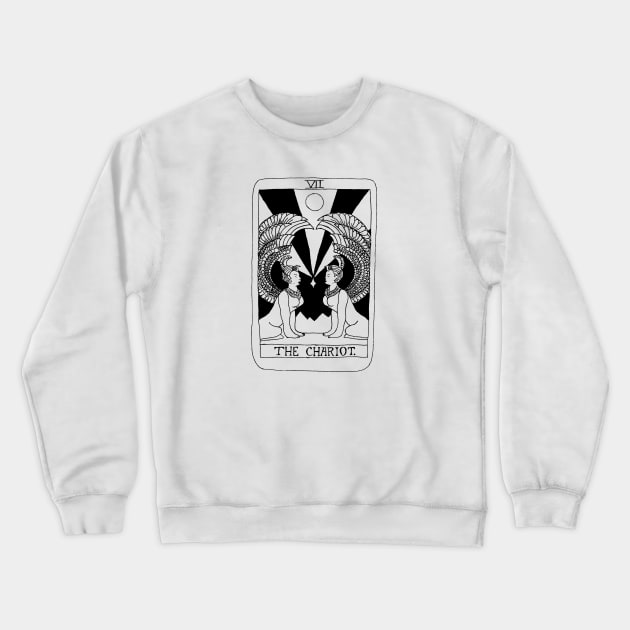 The Neverending Story Sphynx Chariot Tarot Card Crewneck Sweatshirt by kaleighdayart